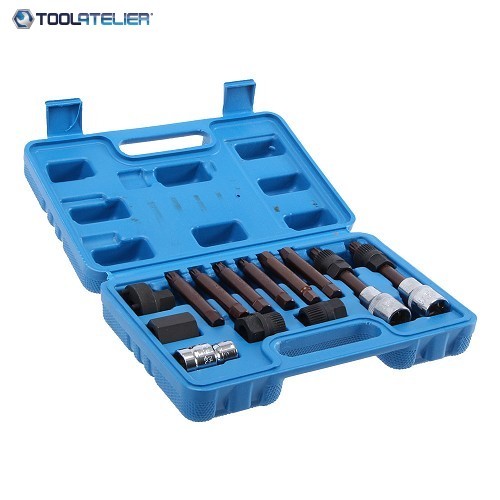 ToolAtelier  Coffret de 12 pièces pour le démontage de poulie débrayable d' alternateur, 1/2 - ToolAtelier
