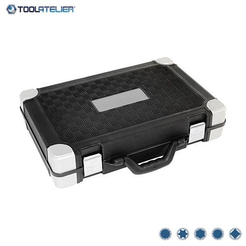 Coffret 52 pièces douille à cliquet traversant 12 pans Gear lock ra