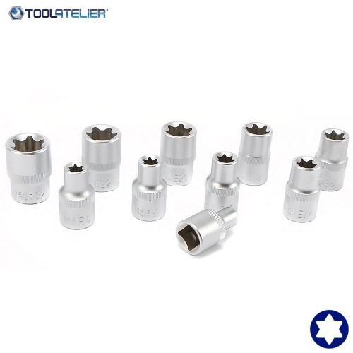 ToolAtelier  Douilles types Torx femelle - 10 pièces - 1/2 - ToolAtelier