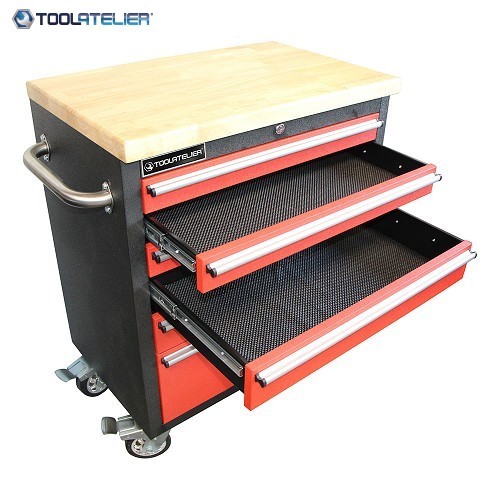 Servante établi 215 cm avec plateau bois - 3532 - MACHINES ET