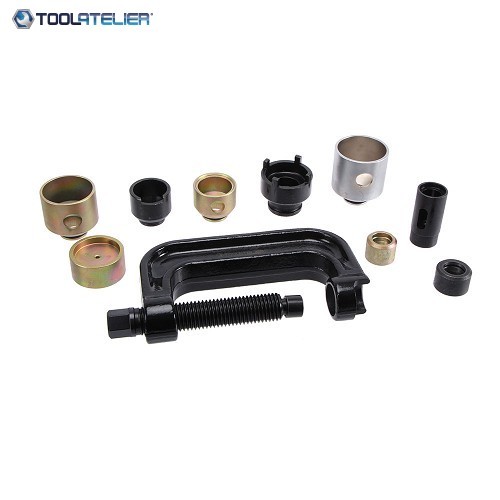  MSW Extracteur De Rotule Arrache Démonte Rotules Extracteur  Chasse Rotule Direction Suspension Kit MSW-BJP-MB.2 (pour W211 / W220 /  W230, 5 Pièces, Changement Rapide, Acier, Mallette avec Poignée)